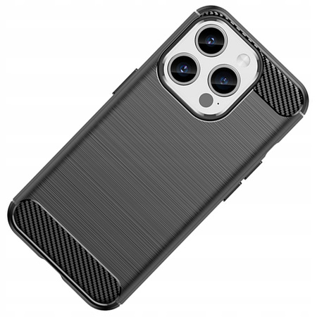 HURTEL ELASTYCZNE ETUI DO IPHONE 15 PRO MAX WZÓR KARBON OCHRONNE WZMOCNIONE