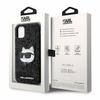 Etui Karl Lagerfeld KLHCN61G2CPK na iPhone 11 / Xr - czarne Glitter Choupette Patch