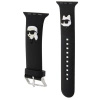 Pasek Karl Lagerfeld 3D Rubber Karl&Choupette Heads na Apple Watch 42/44/45/49mm - czarny