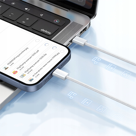 MCDODO ŁADOWARKA KABEL USB-C SZYBKIE ŁADOWANIE USB TYP C DO IPHONE 15 1M