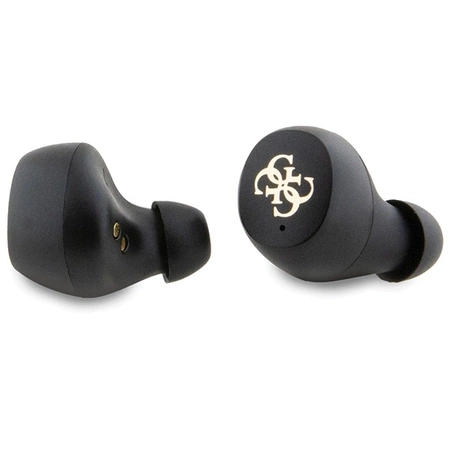 Słuchawki Bluetooth TWS Guess 4G Metal ze stacją dokującą ENC - czarne