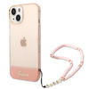 Guess GUHCP14MHGCOHP iPhone 14 Plus 6,7" różowy/pink hardcase Translucent Pearl Strap