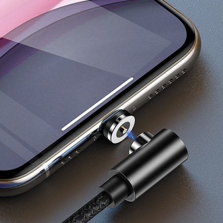 USAMS KABEL USB-A DO LIGHTNING 1M KĄTOWY MAGNETYCZNY DO TELEFONÓW APPLE