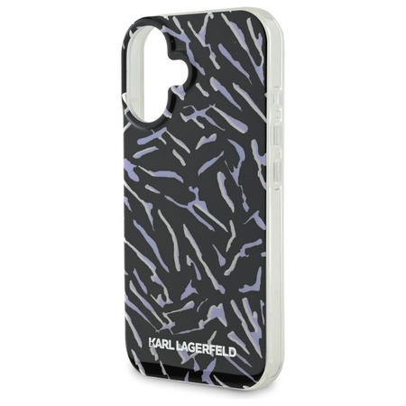 KARL LAGERFELD KLHCP16SHZBPKCCU CASE DO IPHONE 16 6.1 ZEBRA Z CORD Z WZOREM