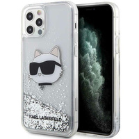 Etui Karl Lagerfeld KLHCP12MLNCHCS na iPhone 12/ 12 Pro - srebrne Glitter Choupette Head