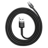 Baseus Cafule Cable wytrzymały nylonowy kabel przewód USB / micro USB QC3.0 2.4A 1M czarno-szary (CAMKLF-BG1)