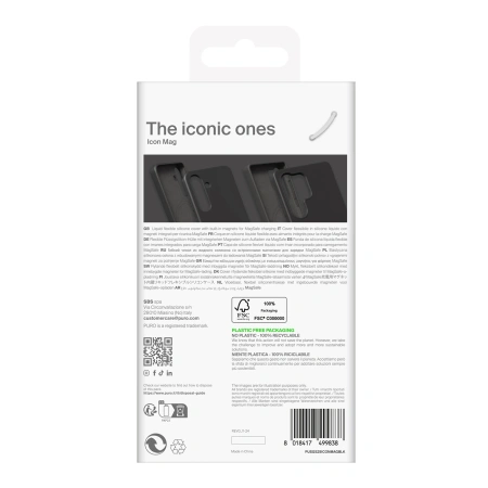 Etui silikonowe Puro Icon Mag z MagSafe do Samsung Galaxy S25 - czarne