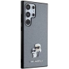 Etui Karl Lagerfeld Saffiano Karl&Choupette Metal Pin na Samsung Galaxy S24 Ultra - szare