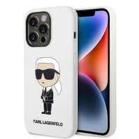 Karl Lagerfeld KLHCP14LSNIKBCH iPhone 14 Pro 6,1" hardcase biały/white Silicone Ikonik