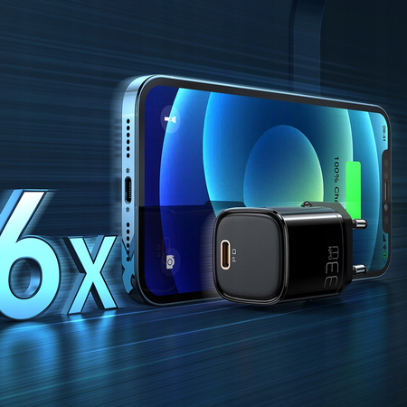 Ładowarka do telefonu Mcdodo nano GaN, USB-C PD QC - 33W Czarna