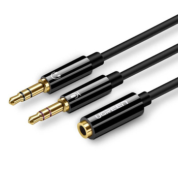 UGREEN ROZDZIELACZ AUDIO AUX DO SŁUCHAWKI I MIKROFONU MINI JACK 3,5 MM 20CM