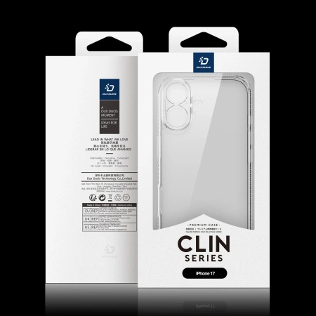 DUX DUCIS ETUI CLIN DO IPHONE 17 PRZEZROCZYSTE OCHRONNE Z ZAAWANSOWANĄ