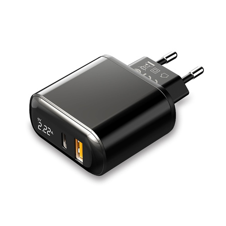 £adowarka sieciowa McDodo, uniwersalna, szybkie ³adowanie PD, 20W, 2xUSB, USB-C, LCD