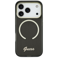 Etui Guess IML Script Metal MagSafe do   iPhone 17 czarny