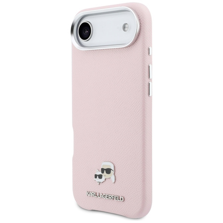 Etui Karl Lagerfeld Karl & Choupette     Head Pins Saffiano MagSafe do iPhone Air różowy