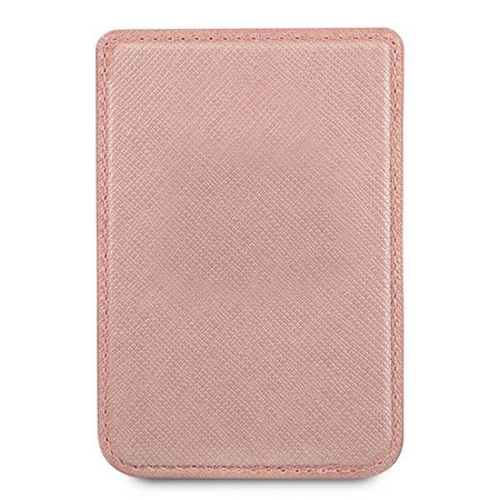 Guess Wallet Card Slot GUWMSSASLPI MagSafe Saffiano różowy/pink