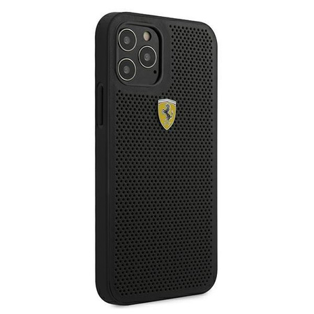 Etui Ferrari On Track Perforated na iPhone 12 / iPhone 12 Pro - czarne