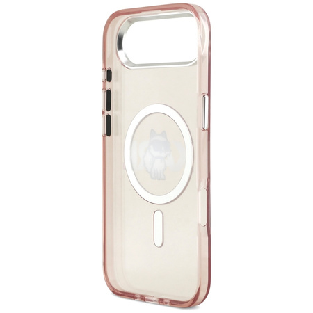 Etui Karl Lagerfeld IML Choupette Sketch Logo MagSafe do iPhone Air różowy