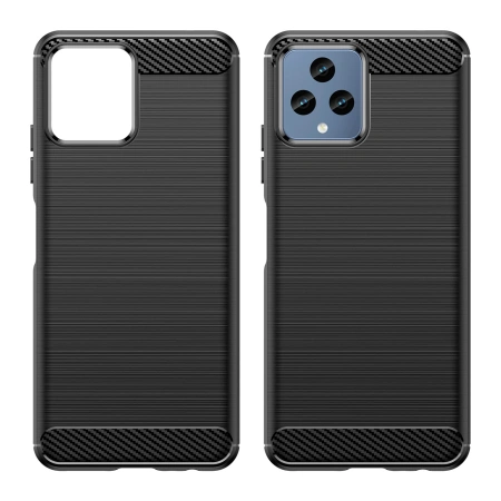 Carbon Case etui do T-Mobile Revvl 6 5G elastyczny silikonowy karbonowy pokrowiec czarne