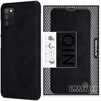 Nillkin Qin skórzana kabura etui Samsung Galaxy A03s czarny