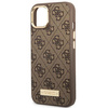 Guess GUHMP14SU4GPRW iPhone 14 6,1" brązowy/brown hard case 4G Logo Plate MagSafe