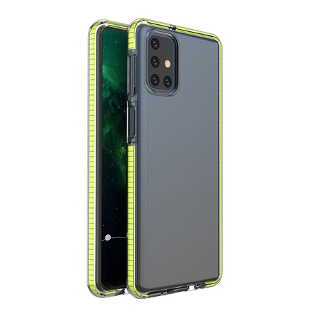 Spring Case pokrowiec żelowe etui z kolorową ramką do Samsung Galaxy M31s żółty