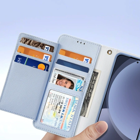 DUX DUCIS POKROWIEC SKÓRZANY DO SAMSUNG GALAXY S25+ Z ODŁĄCZANYM PORTFELEM