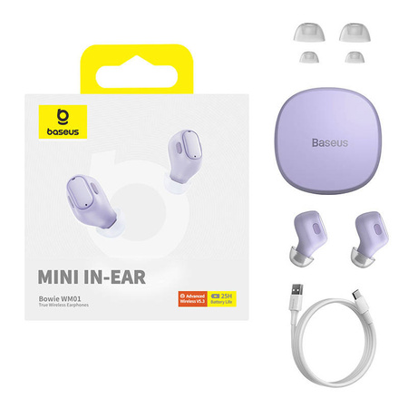 BASEUS BOWIE WM01 SŁUCHAWKI BEZPRZEWODOWE DOUSZNE DO SMARTFONÓW BLUETOOTH