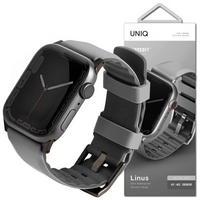 UNIQ pasek Linus Apple Watch Series 4/5/6/7/8/SE/SE2 38/40/41mm. Airosoft Silicone szary/chalk grey