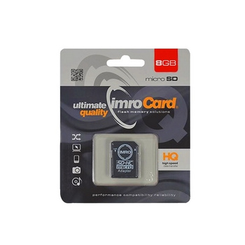 IMRO KARTA PAMIĘCI MICROSD 8GB DO TELEFONÓW I TABLETÓW Z ADAPTEREM SD