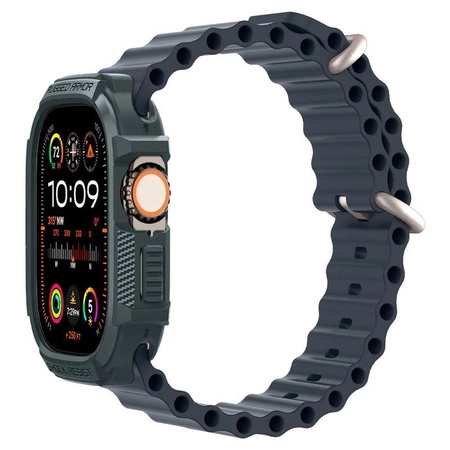 Etui Spigen Rugged Armor na Apple Watch Ultra 1 / 2 (49 mm) - ciemnozielone