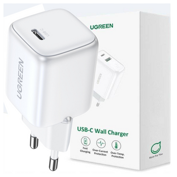 UGREEN ŁADOWARKA SIECIOWA USB-C PD3 0 QC4 0 DO TELEFON LAPTOP KOMPAKT 20W