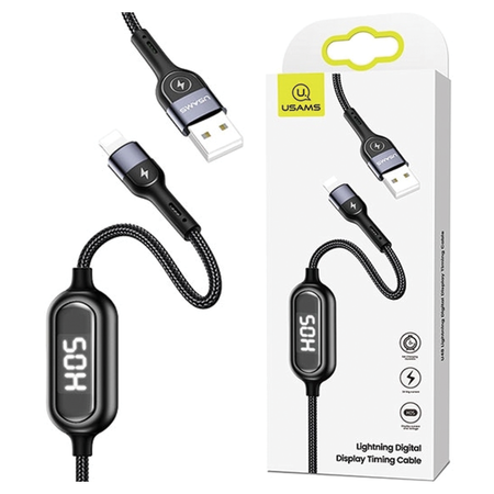 USAMS KABEL PLECIONY DO LIGHTNING 1,2M DO IPHONE IPAD 2A LED SZYBKIE