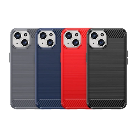 Elastyczne etui Carbon Case z wzorem karbon do iPhone 15 - czarne