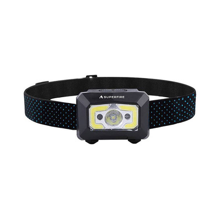 SUPERFIRE LATARKA CZOŁOWA X30 340LM DO WĘDROWANIA CAMPINGU TURYSTYKI USB