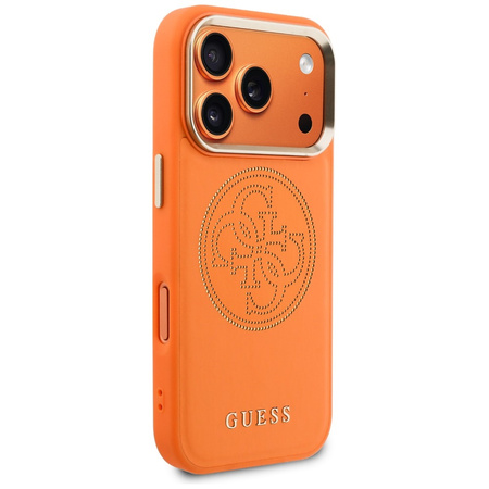Etui Guess Perforated 4G MagSafe do      iPhone 17 Pro pomarańczowy
