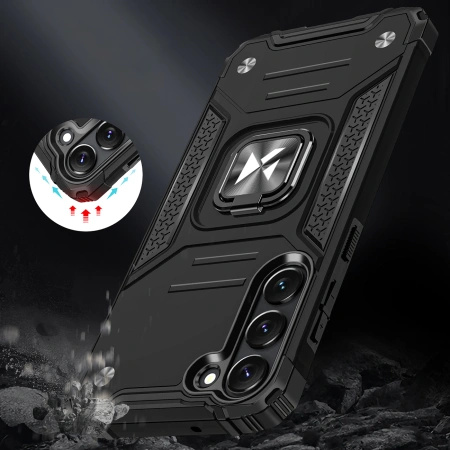 WOZINSKY POKROWIEC RING ARMOR DO SAMSUNG GALAXY S23 Z UCHWYTEM MAGNETYCZNYM