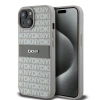 DKNY CASE DO IPHONE 15 PLUS 14 PLUS Z LOGO MONO STRIPE I METALOWYM AKCENTEM