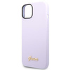 Etui Guess GUHCP14SSLSMU na iPhone 14 - fioletowe Silicone Vintage Gold Logo