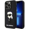 Etui Karl Lagerfeld KLHCP14L3DRKINK na iPhone 14 Pro - czarne Rubber Ikonik 3D