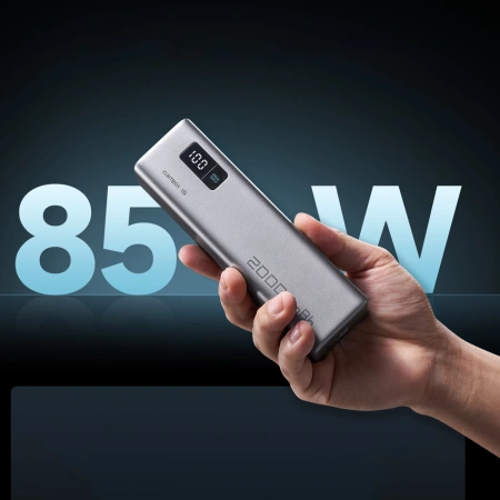 Powerbank Cuktech CUKP200XGLGR 100W 20000mAh 2 x USB-C 1 x USB-A - szary