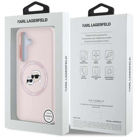 KARL LAGERFELD ETUI SILICONE DOUBLE HEADS AND CIRCLE DO MAGSAFE DO SAMSUNG