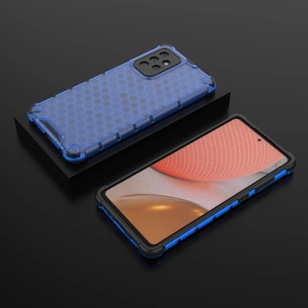HURTEL HONEYCOMB PANCERNE POKROWIEC DO SAMSUNG GALAXY A72 4G Z ŻELOWĄ RAMKĄ