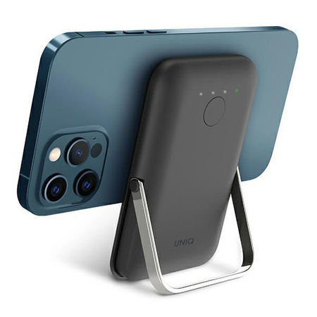 UNIQ Powerbank Hoveo 5000mAh USB-C 20W PD Fast charge Wireless Magnetic szary/charcoal grey