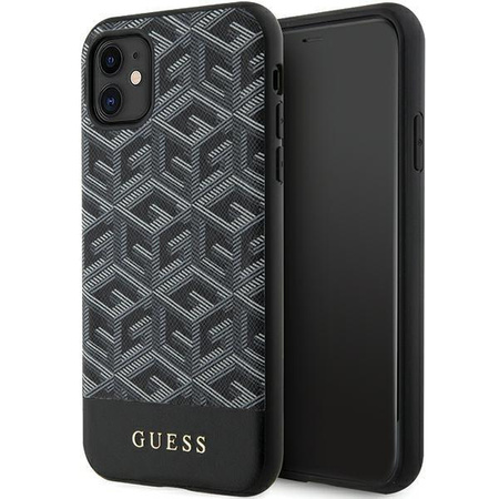 Etui Guess G Cube Stripes MagSafe GUHMN61HGCFSEK na iPhone 11 / Xr czarne