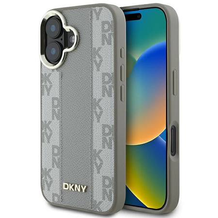 DKNY ETUI CASE DO IPHONE 16 6.1 DO MAGSAFE CHECKERED PATTERN HARDCASE