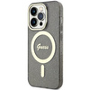 Etui Guess GUHMP14XHCMCGK na iPhone 14 Pro Max 6.7" - czarne Glitter Gold MagSafe
