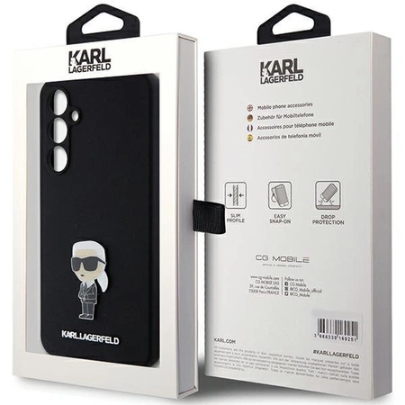 Etui Karl Lagerfeld Silicone Ikonik Metal Pin na Samsung Galaxy S23 FE - czarne