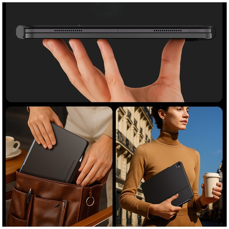Etui Typecase Edge z klawiaturą do iPad  Air 13" 2024/2025 czarny
