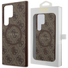Etui Guess 4G Collection Leather Metal Logo MagSafe na Samsung Galaxy S24 Ultra - brązowe